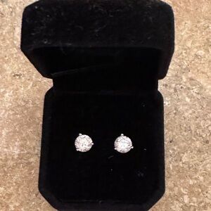 Elegant CZ Stud Earrings